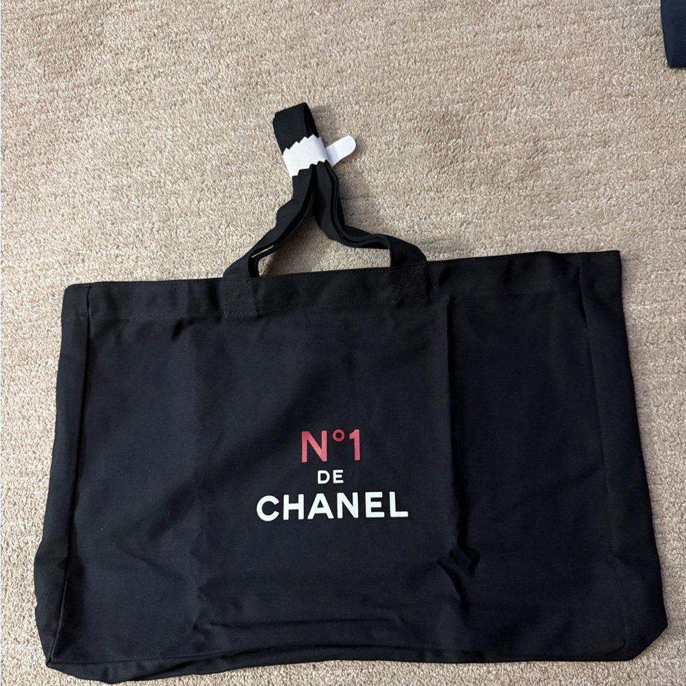 Black Canvas Tote with Red and White Logo Gift With Purchase